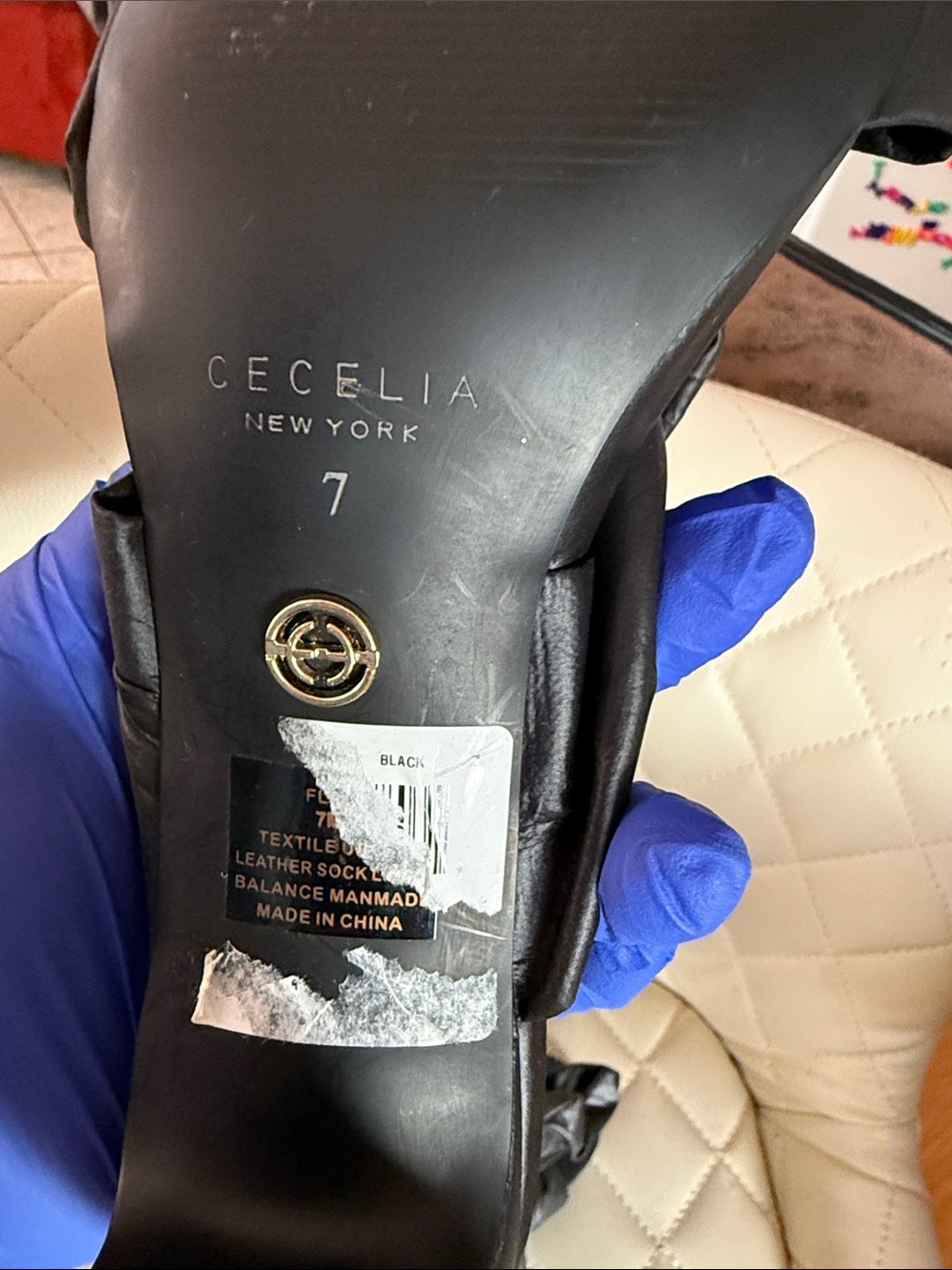 CECELIA NEW YORK Black Satin Bow Slide Mules - Picture 10 of 11